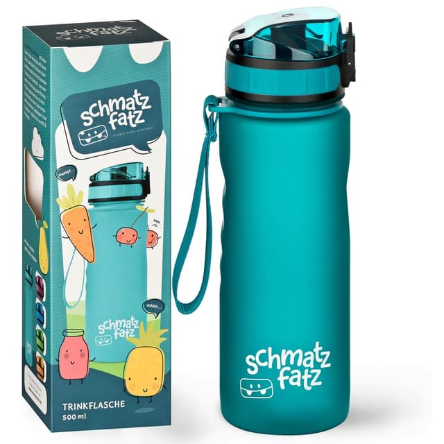 🌈🌟 Schmatzfatz Trinkflasche Kinder Auslaufsicher 0,5L 🌟🌈