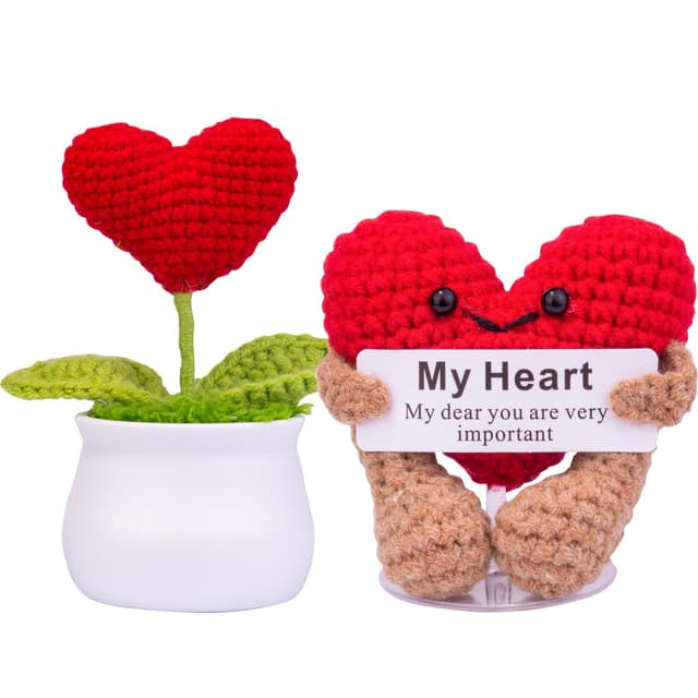 Emotionale Unterstützung Kartoffel & Sonnenblume - Handgemachte Häkelkartoffel und Blumentopf