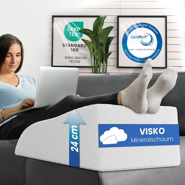 🌟🦵 ELONEO Venenkissen Beinhochlagerungskissen aus Memory Foam - Angebot!