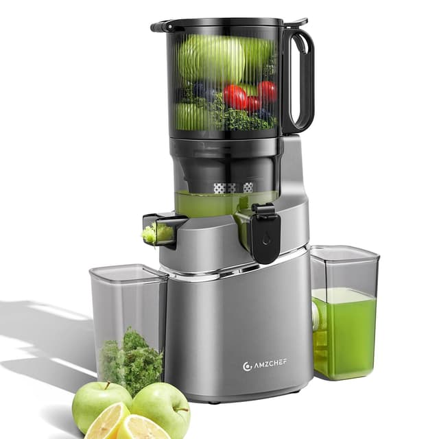 AMZCHEF 250W Automatischer All-In-One Entsafter mit Dreifachem Filter - Grau 🍹