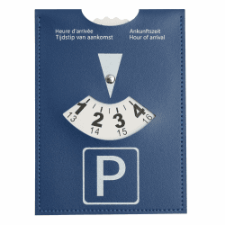 🚗 eModwey Luxus Parkscheibe Maxi aus weichem Kunstleder, Soft-Touch, für Auto, Motorrad, Wohnmobil, 10 x 13cm, Blau 🏞️