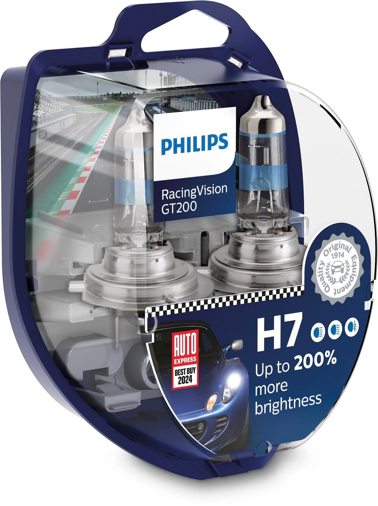 🌟 Philips RacingVision GT200 H7 Scheinwerferlampe +200% Set Twin Box H7 Single 🚗💡