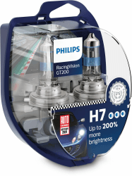 🌟 Philips RacingVision GT200 H7 Scheinwerferlampe +200% Set Twin Box H7 Single 🚗💡