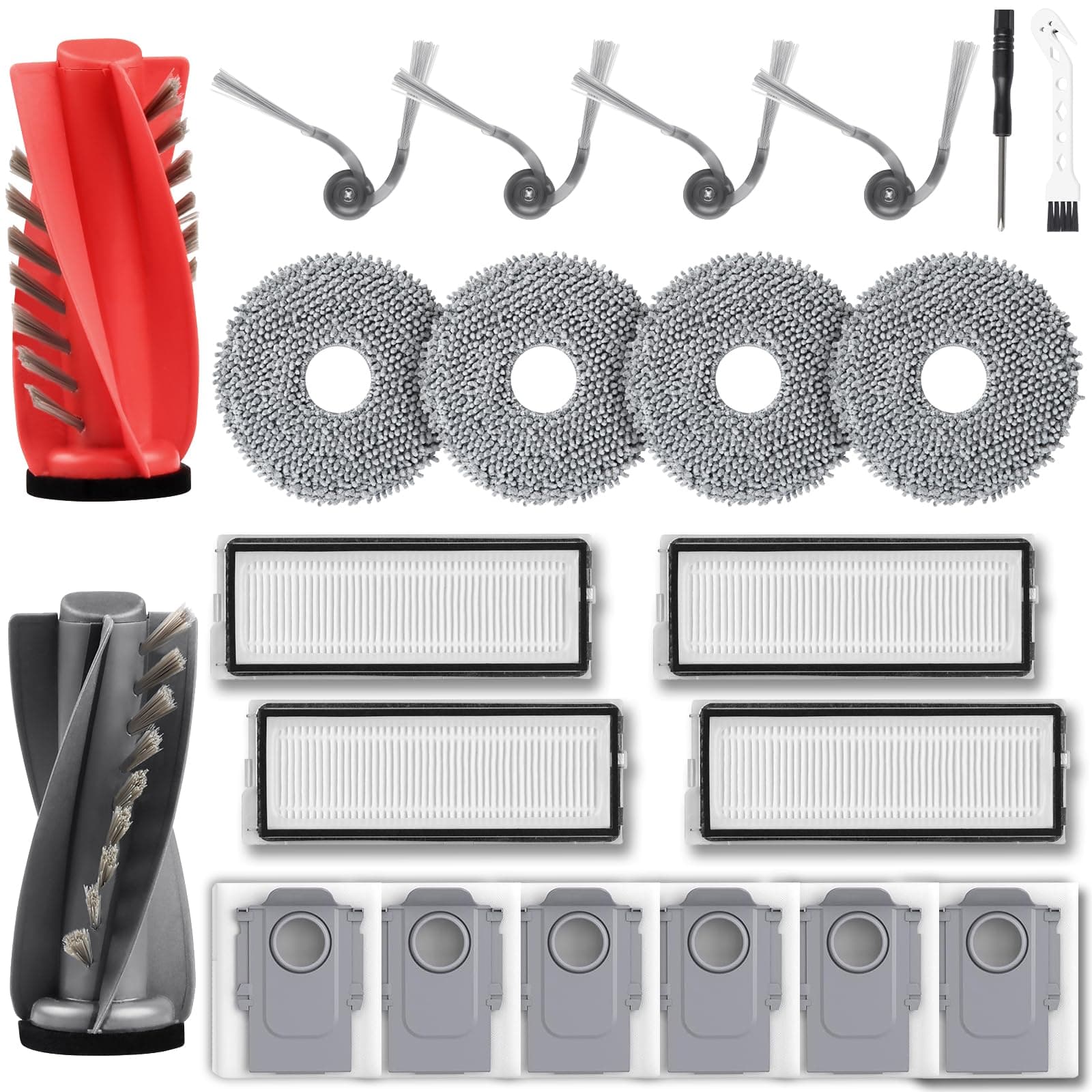 21 Stück Zubehörset für Roborock Qrevo Curv/Qrevo Curv S5X / Qrevo/Qrevo S5V Edge Saugroboter 🎁