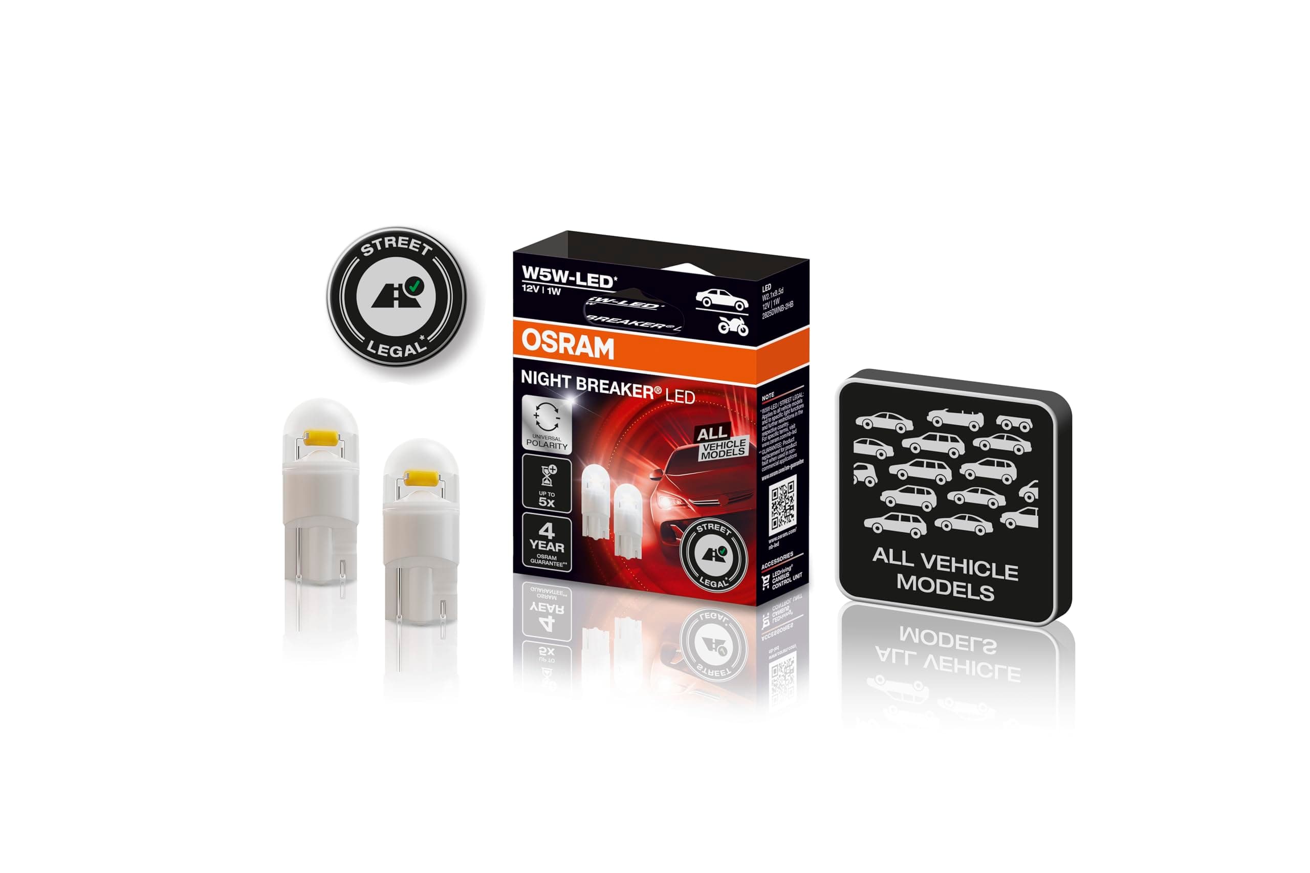 OSRAM NIGHT BREAKER LED W5W - Universelles Standlicht/Positionslicht/Innenraumlicht