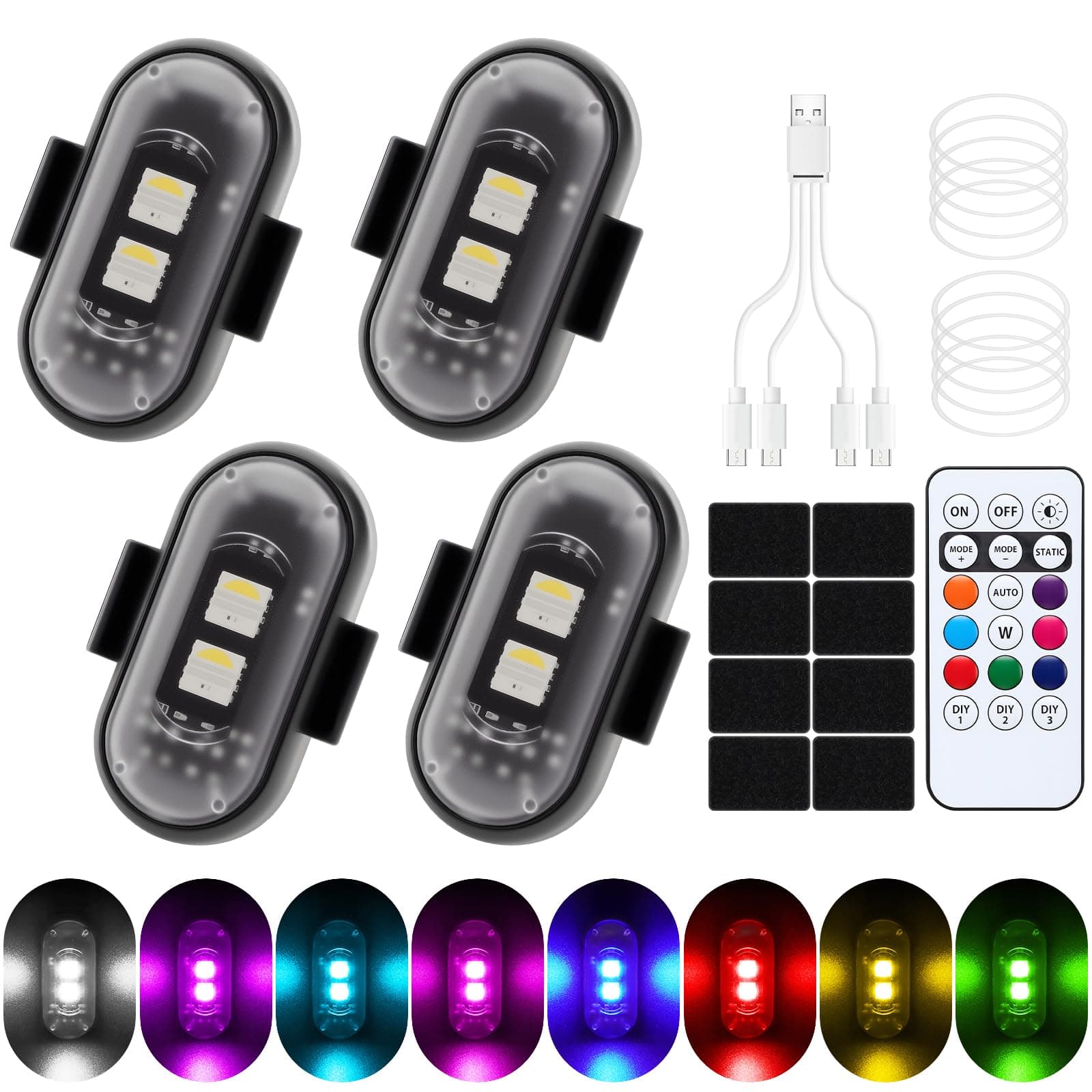 KAOLALI 4 Stück Kabellose LED Lichter Autos 🚗💡