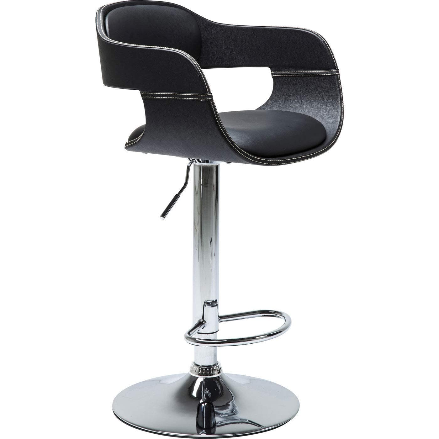 Kare Design Barhocker Costa, Schwarz, Tresenhocker, Lederoptik 😎