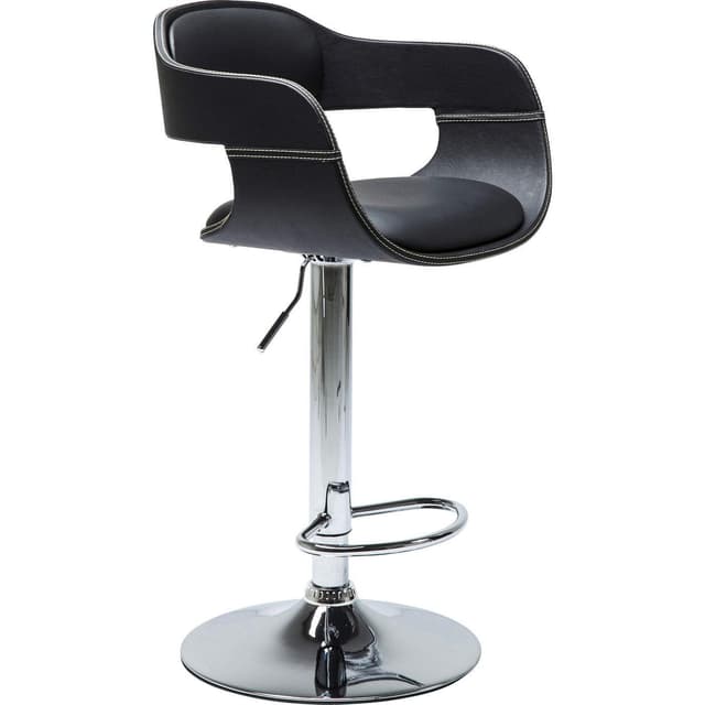 Kare Design Barhocker Costa, Schwarz, Tresenhocker, Lederoptik 😎
