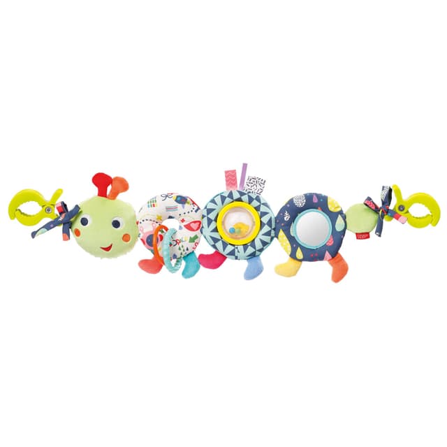 🌈🐛 Fehn Kinderwagenkette Baby Mobile Raupe COLOR Friends 🌟 Babyspielzeug