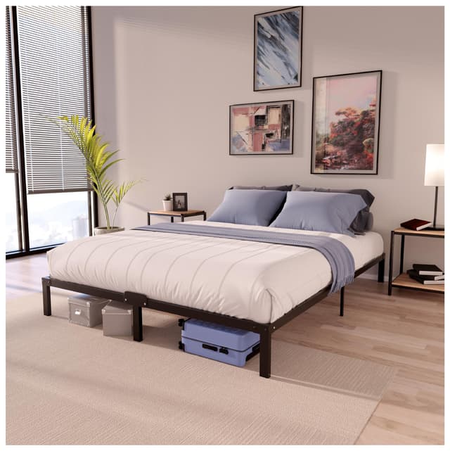 Dreamzie Bett 160x200 mit Lattenrost aus Metall 😍 - Schwarzer Lattenrost 160x200cm Höhe 35 cm