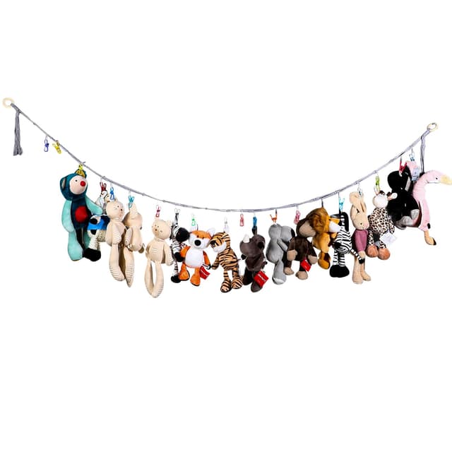 🧸 Kuscheltier Aufbewahrungskette 🎀 2m Plüschtier-Präsentationskette aus Baumwolle