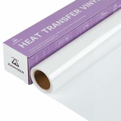 Zwanzer Plotterfolie Textil Weiß, 30.5cm × 3.66m Flexfolie für Cricut und Silhouette Cameo Angebot bei HelloDeals