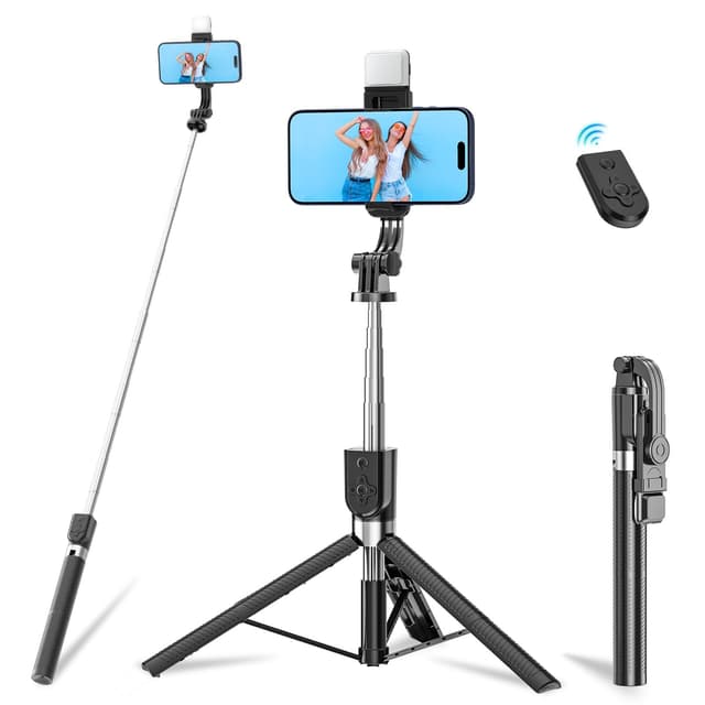 🤳 Singhere Selfie Stick Stativ mit Fülllicht, 180 cm Ausziehbares Handy Stativ 📸