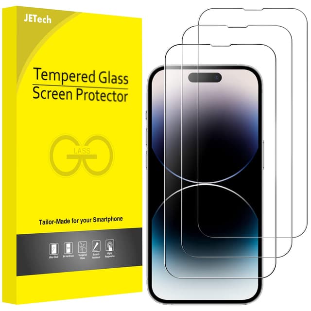 📱🔒 JETech Full Screen Schutzfolie für iPhone 14 Pro Max 6,7 Zoll - 3 Stück 🛡️