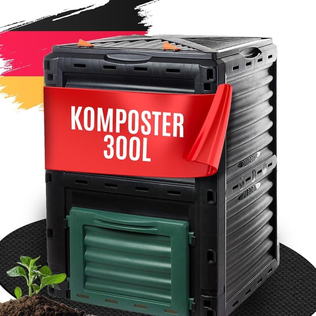 🌿 2friends Premium Garten Komposter Schnellkomposter 300L 🌱