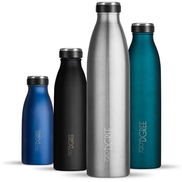 720°DGREE Edelstahl Trinkflasche “milkyBottle” - 1L - BPA-Frei