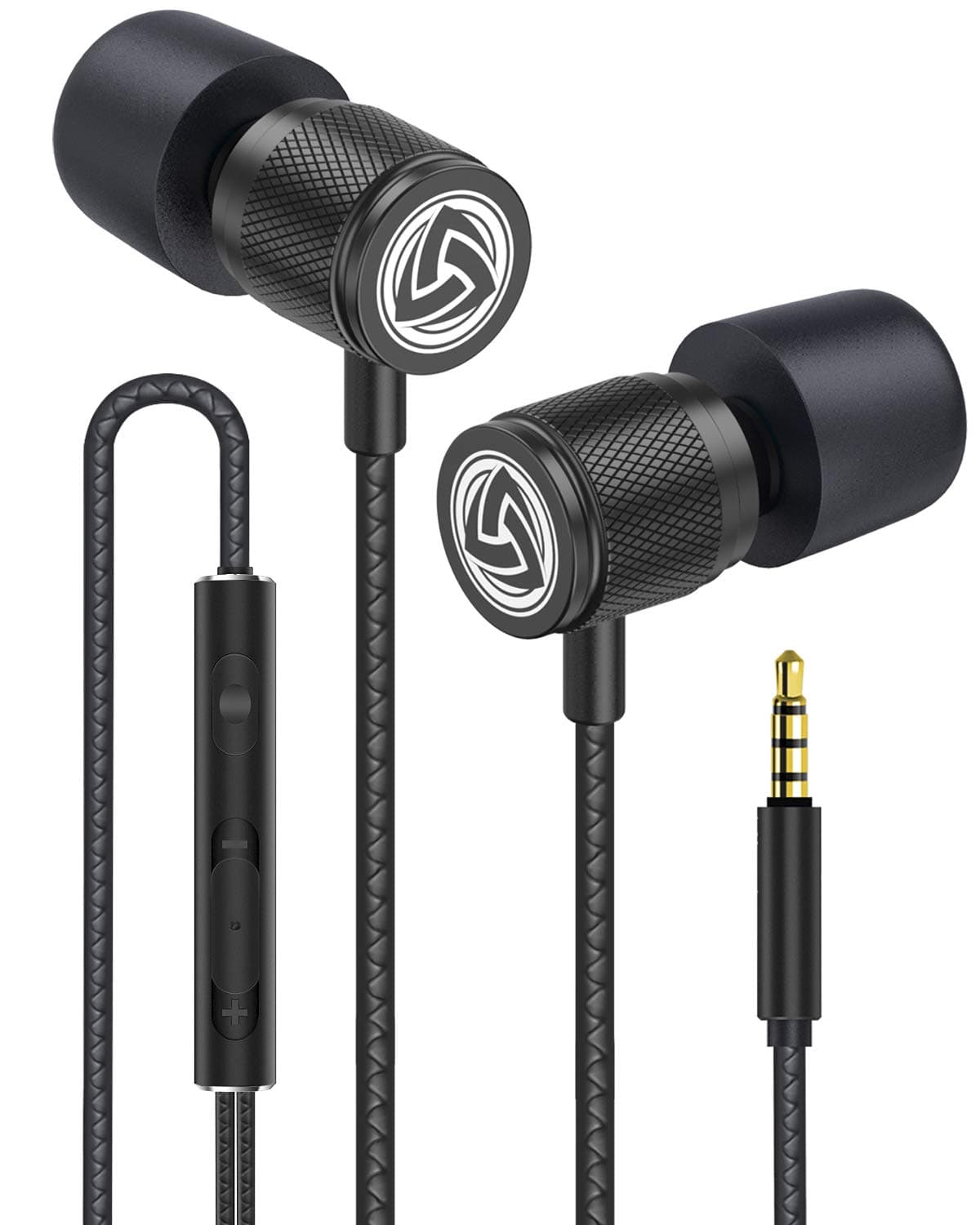 LUDOS Ultra Kopfhörer In Ear Ohrhörer mit Kabel und Mikrofon Schwarz 🎧