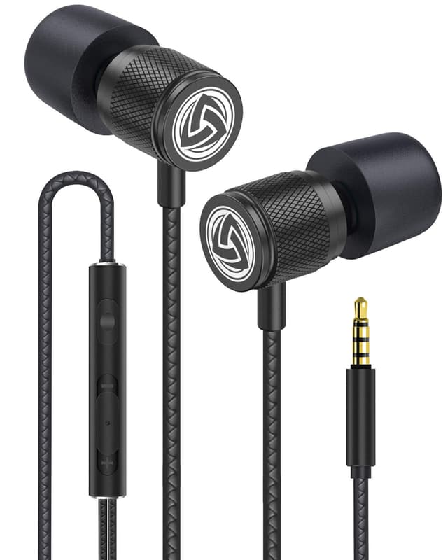 LUDOS Ultra Kopfhörer In Ear Ohrhörer mit Kabel und Mikrofon Schwarz 🎧
