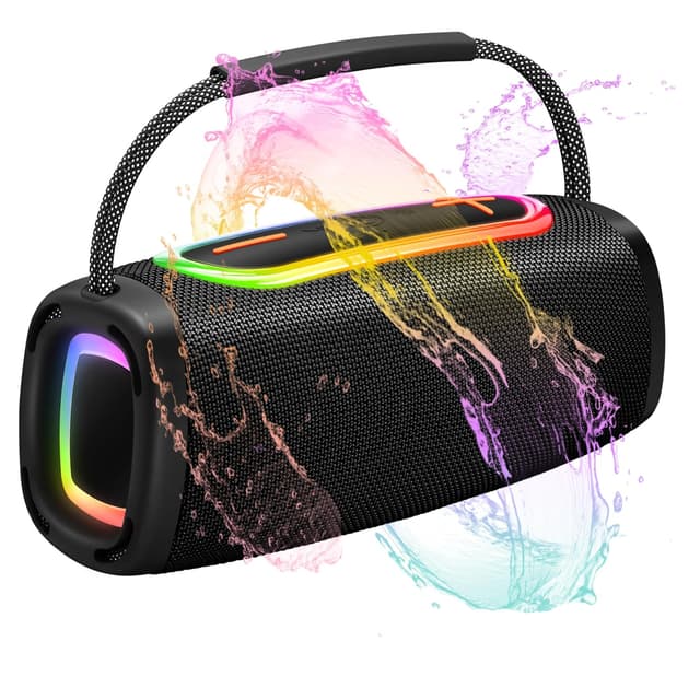 🔊 Tragbarer Bluetooth Lautsprecher mit RGB Multi-Color-Rhythmus-Lichter 🎶