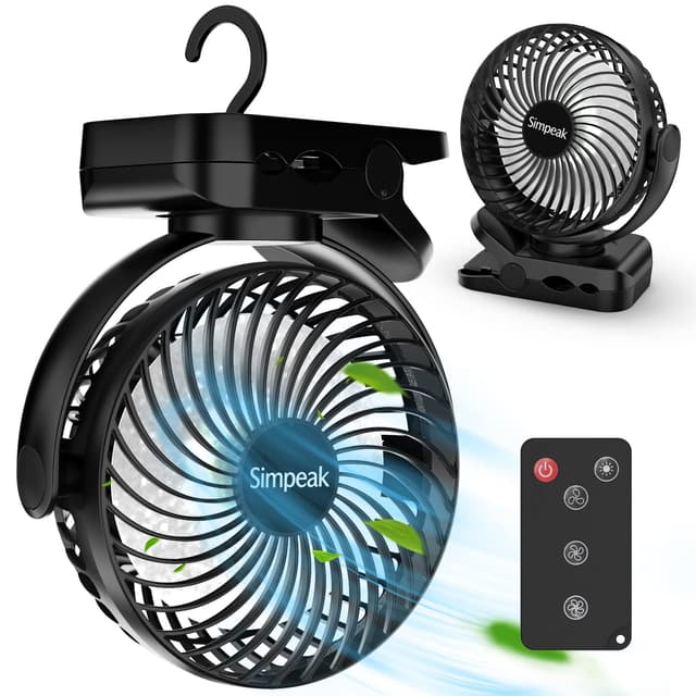 Simpeak 10000mAh Camping Ventilator Tischventilator mit LED Licht 🌬️