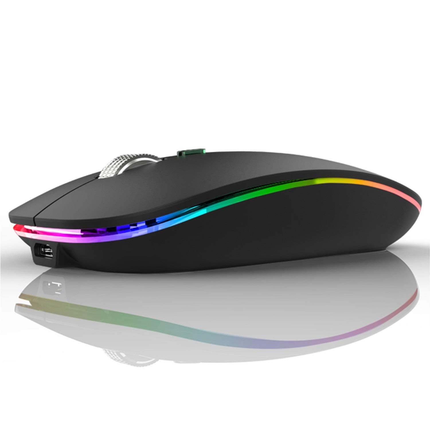 🖱️ Uiosmuph G12 Maus Kabellos, LED 2.4G Leise Funkmaus Wiederaufladbar