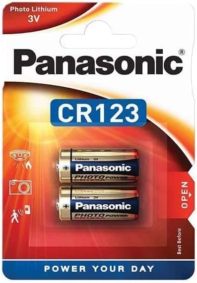 Angebot: Blister 2 Lithium-Batterien CR123A / CR17345, Original Panas ⚡