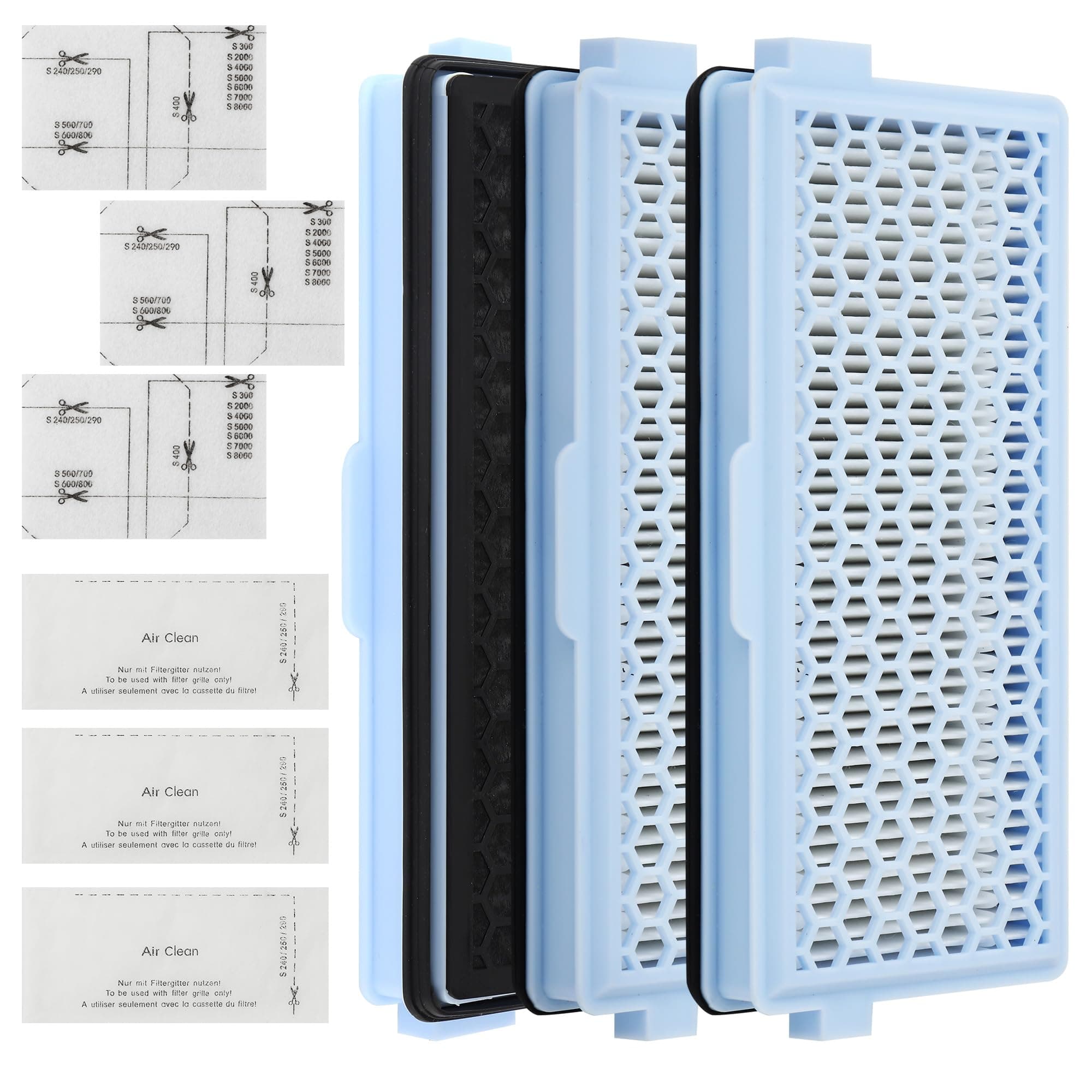 ZHYLUO 3 Sätze Hepa Filter Staubsauger für Miele Compact C1 & C2, Complete C2 & C3
