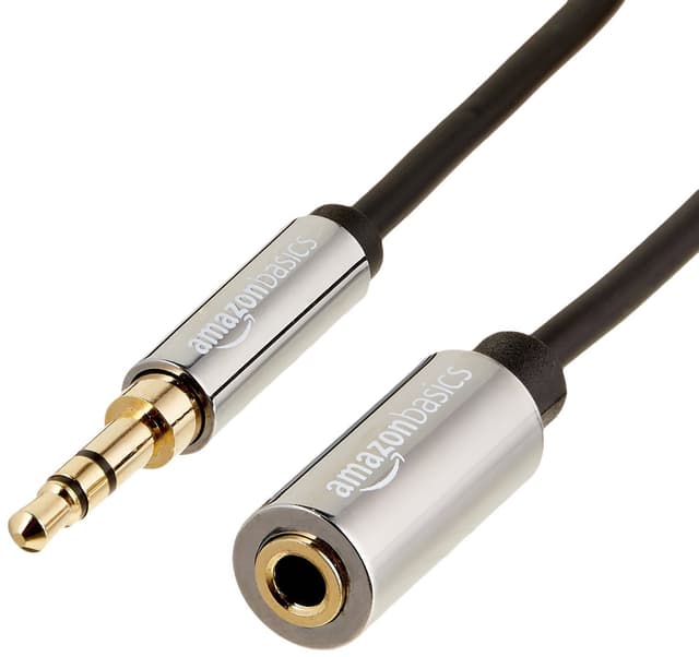 🎧 Amazon Basics Stereo Audio AUX Verlängerungskabel Männer auf Frauen, 3,5 mm, 1.8 m, Schwarz 1.8 m 1er-Pack 🎶