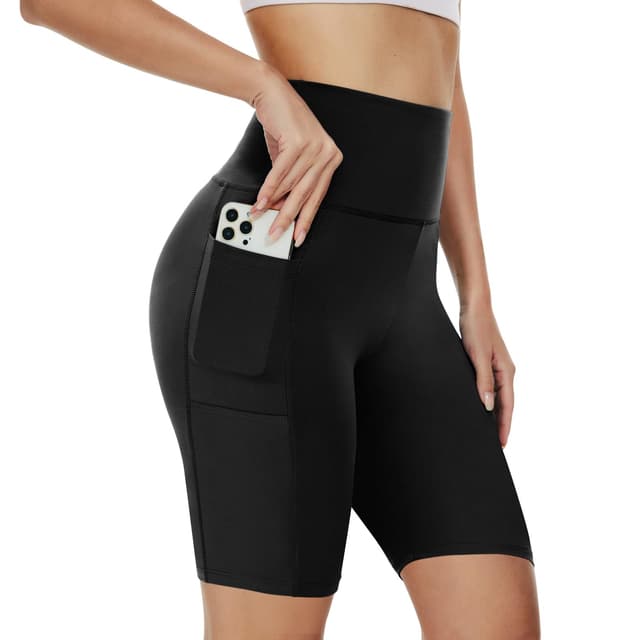 🌞 AMIYOYO Radlerhose Damen mit Taschen High Waist Sporthose Kurze Leggings 🏋️‍♀️