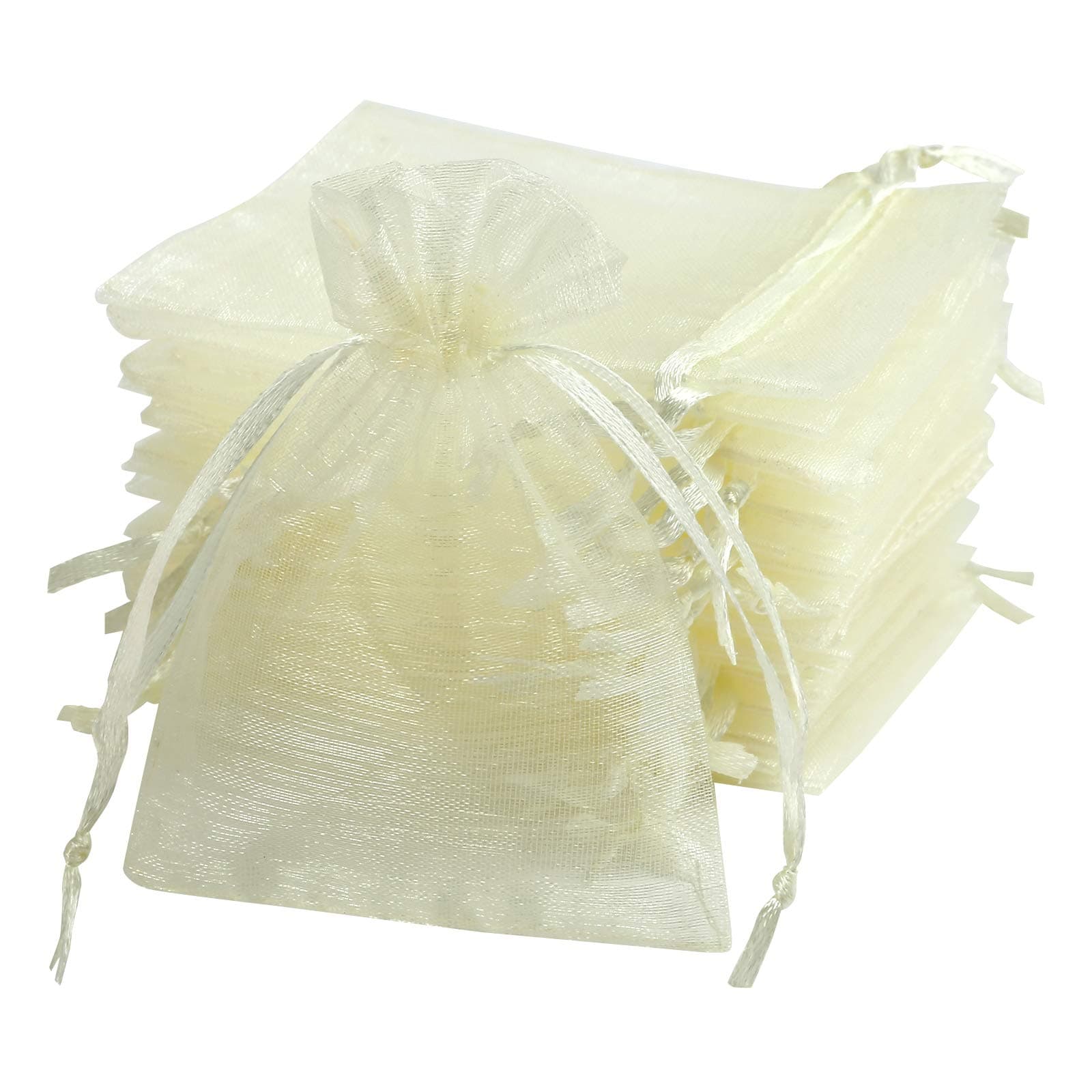 🎁 Naler 120 x Organzasäckchen Champagner Organzabeutel 🛍️
