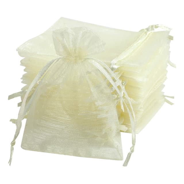 🎁 Naler 120 x Organzasäckchen Champagner Organzabeutel 🛍️
