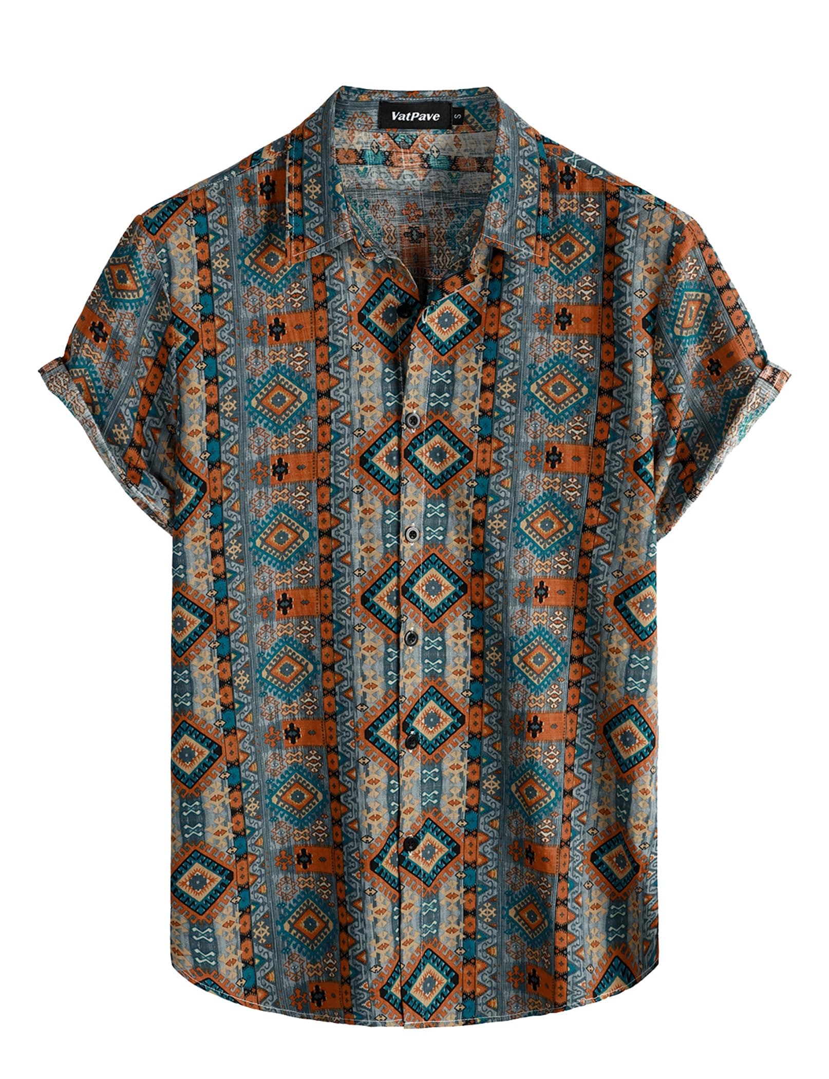 🌺 VATPAVE Herren Hawaii Hemd 3XL Orange 🌴