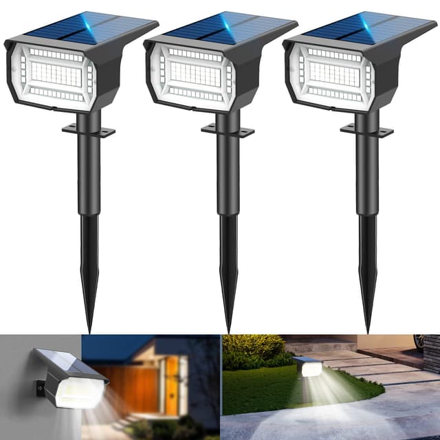 🌞🌿 LOTMOS Solarstrahler für Außen [3 Stück/72LED] 🌿🌞