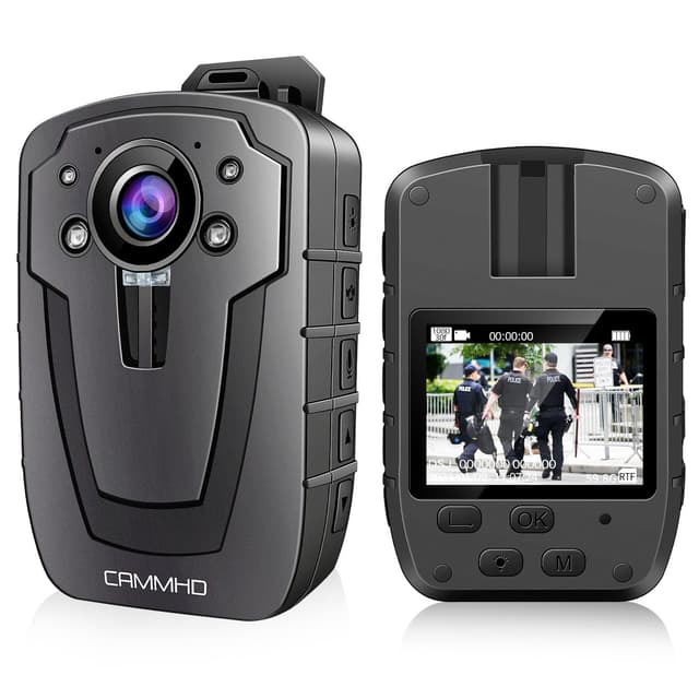 CAMMHD C8-32GB 1296P Body Cam 4000mAh Akku 16 Stunden Tragbare Audio und Video Bodycam 170° Weitwinkel 📹👮‍♂️