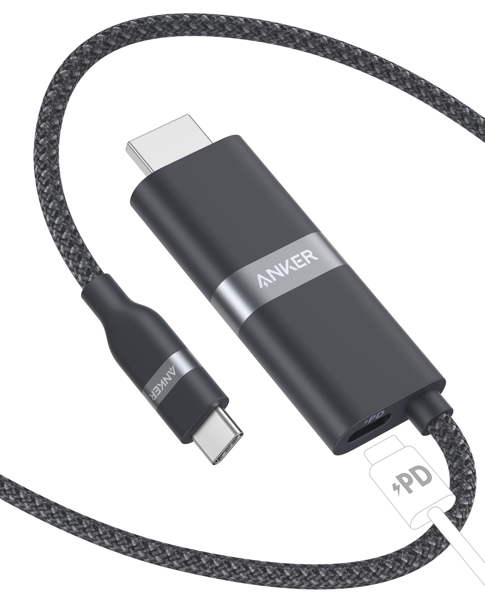 🔌 Anker USB C auf HDMI Kabel, 180cm, 4K 60Hz Adapter Kabel für MacBook Pro/Air, iPad Pro/Air, Galaxy S24/ S23, Dell XPS 13/15