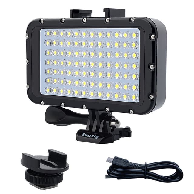 🌊📸 Suptig Videolicht | Wasserdichte Tauchlampe mit 84 LEDs - Kompatibel mit Gopro und Spiegelreflexkameras