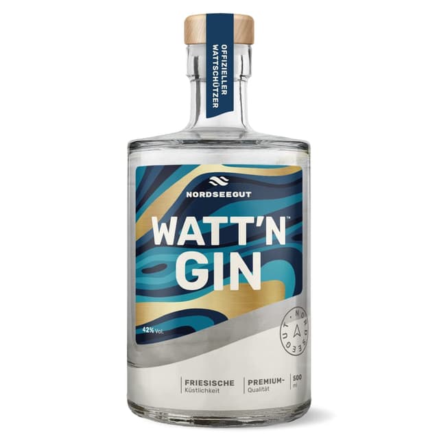 NORDSEEGUT WATT'N GIN 0.5L - Premium Dry Gin 42% Vol. 🌊🍊