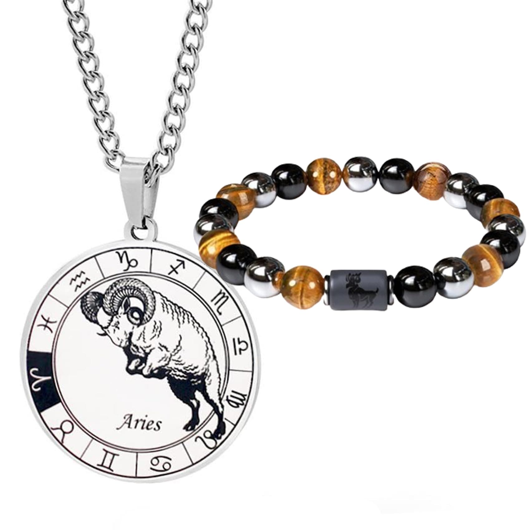 Caimeytie Herren Sternzeichen Halskette und Armband Set 🌟