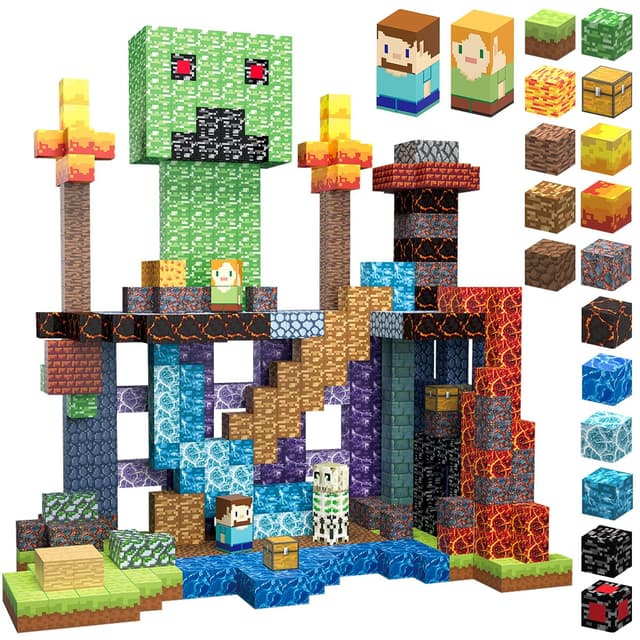 🧲 Magnetische Bausteine 160 Stück | Magnetspielzeug für Kinder ab 3 Jahren 🎁