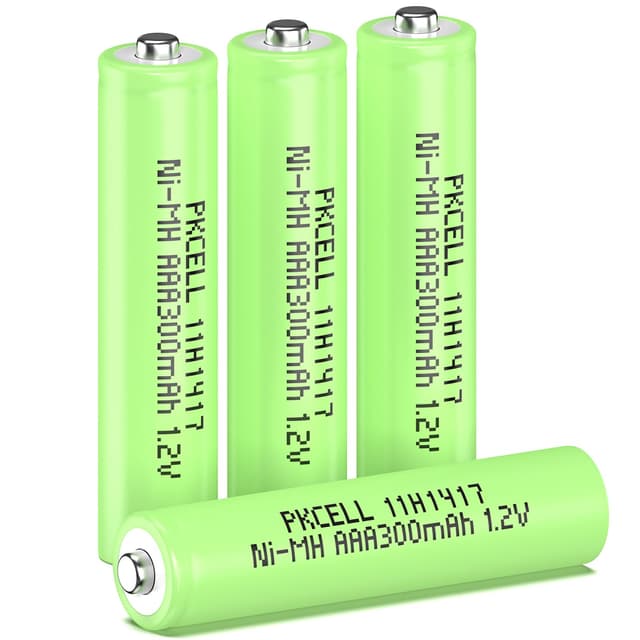 🔋🌞 PKCELL AAA Wiederaufladbare Batterie 300mAh NI-MH 1.2V - 4 Stück