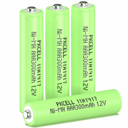 🔋🌞 PKCELL AAA Wiederaufladbare Batterie 300mAh NI-MH 1.2V - 4 Stück Angebot bei HelloDeals