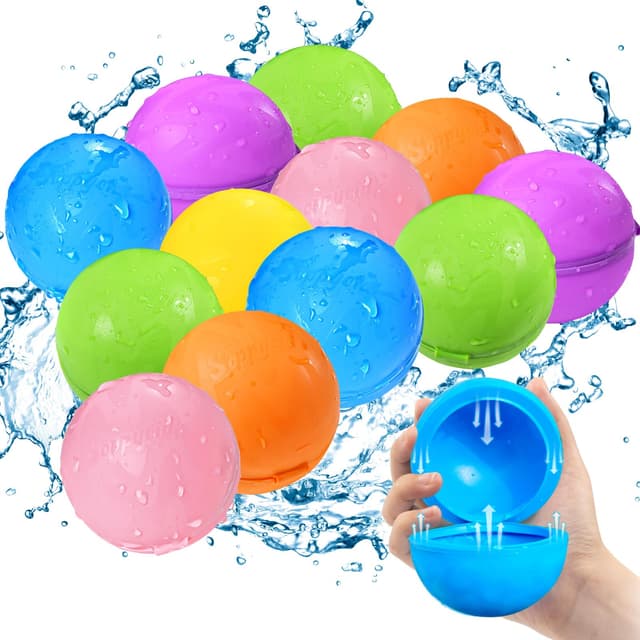 🎈🏖️ SOPPYCID 12 Stück wiederverwendbare Wasserballons für endlosen Sommer-Spaß 🌞💦