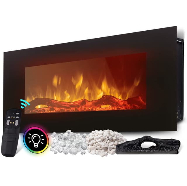 Heidenfeld Elektrokamin HF-WK300 - 𝟯 𝐉𝐀𝐇𝐑𝐄 𝐆𝐀𝐑𝐀𝐍𝐓𝐈𝐄 - LED Kamin mit 10 Farben 🌟