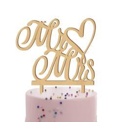Cake Topper Hochzeit, Mr&Mrs Tortenstecker Holz Kuchendekoration 🎂