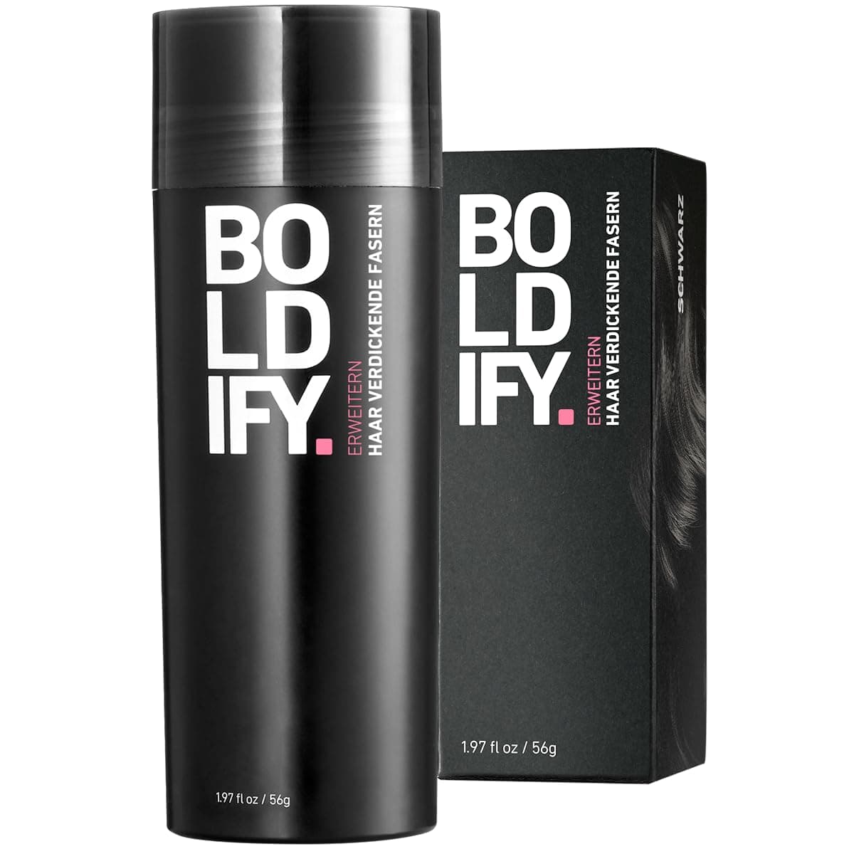 BOLDIFY Streuhaar für Dünner Werdendes Haar (Schwarz) 🌟 Haarverdichtung in 15 Sekunden! 🌿