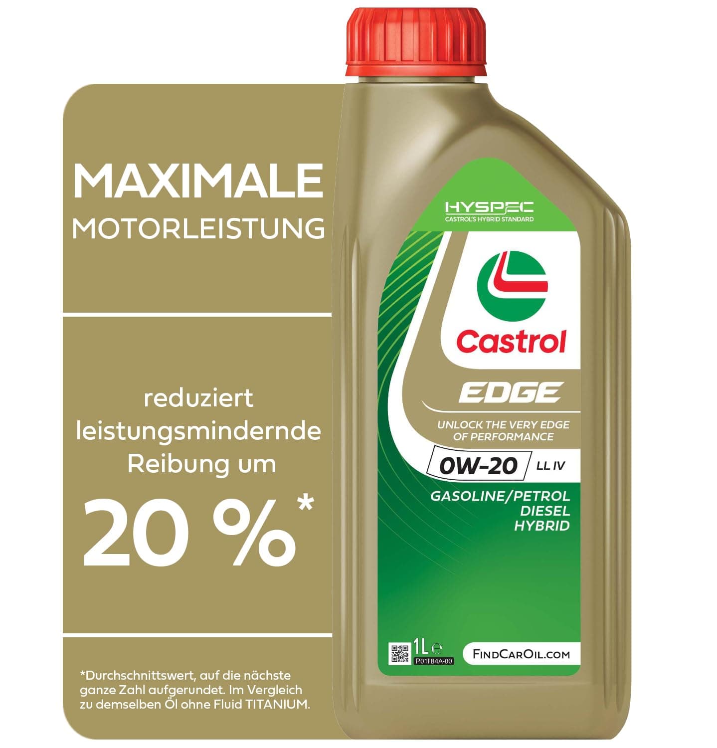 Angebot: Castrol EDGE 0W-20 LL IV Motoröl, 1L - Stark unter Druck! 💪🚗 Angebot bei HelloDeals