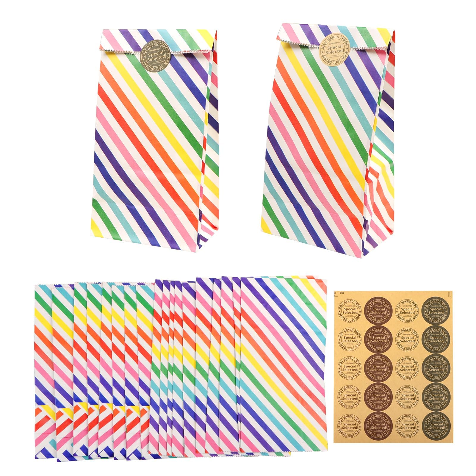 🎁 Qaixwuyi 20 Stück Geschenktaschen Geburtstagstüten 🌈
