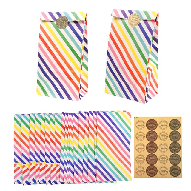 🎁 Qaixwuyi 20 Stück Geschenktaschen Geburtstagstüten 🌈