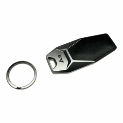 🚗 Audi A3 Lederschlüsselanhänger Schwarz/Silber - Sonderangebot!