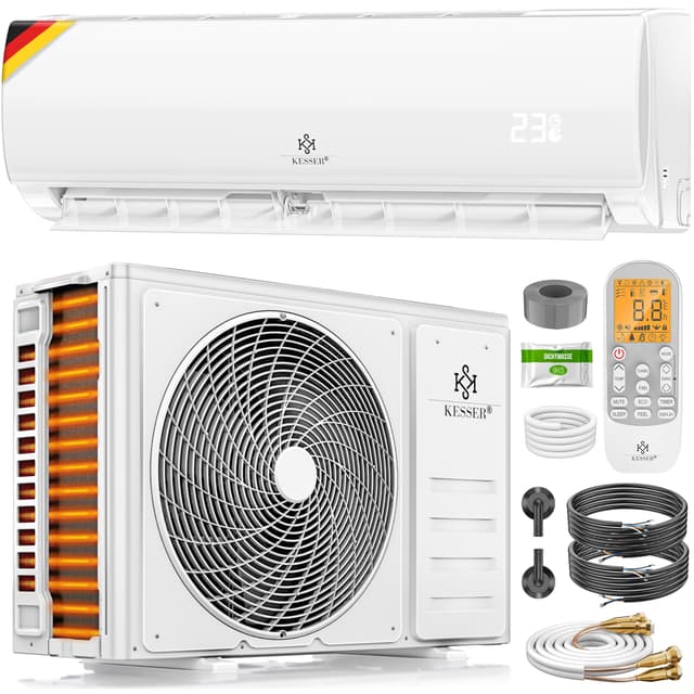 🌬️🌡️ KESSER® Split Klimaanlage Set Quick Connect 12000 BTU 3,4 kW – WiFi & App Klimagerät 🏠